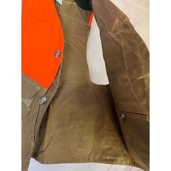 Vintage CC Filsons Hunting Vest Waxed Fabric - Picture 5 of 6
